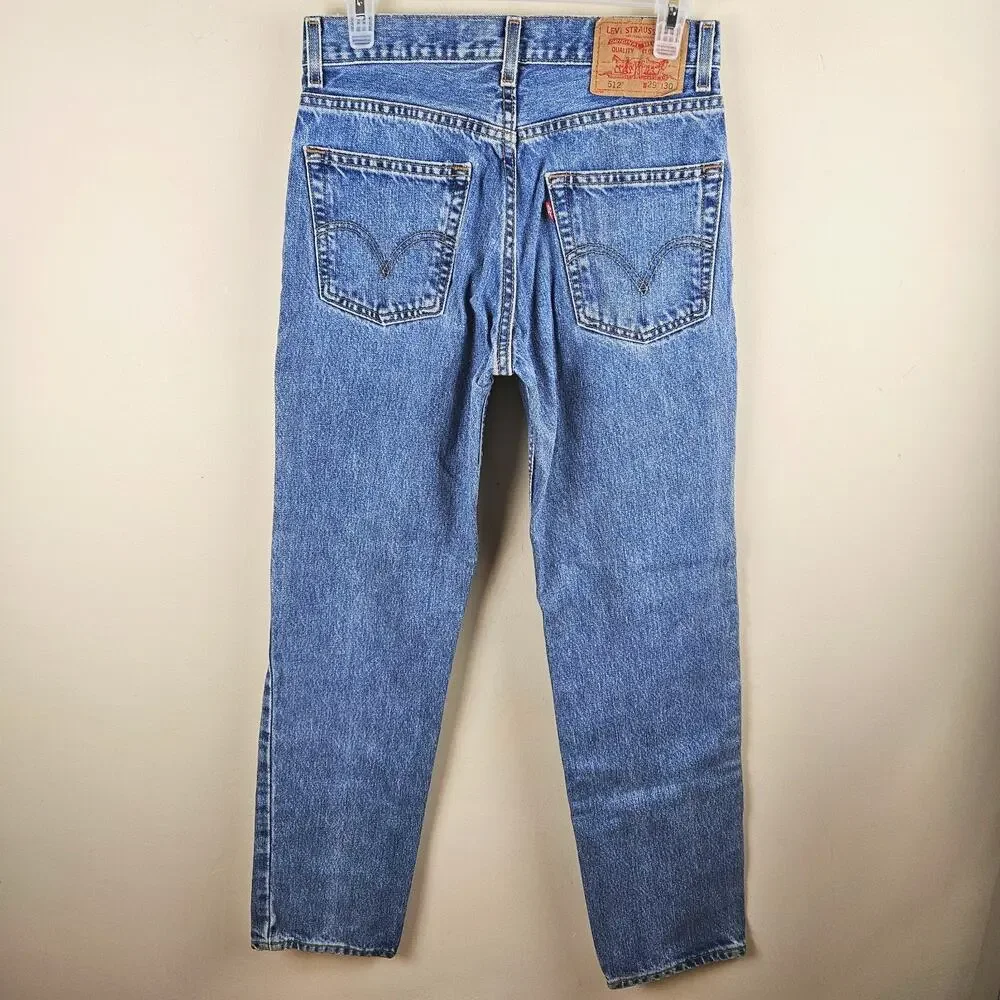 Levi's 511 Men's Size 28X29 Slim Fit Denim Jeans Blue 100% Cotton Y2K